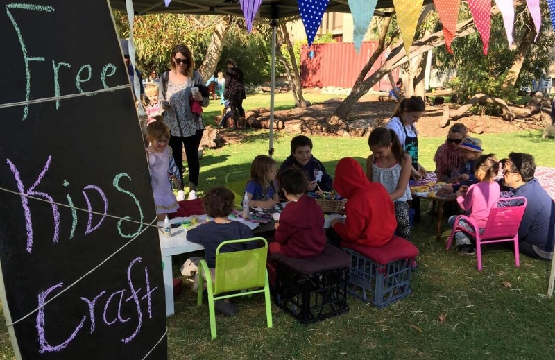 Kids corner at Freo Farmer's Market.