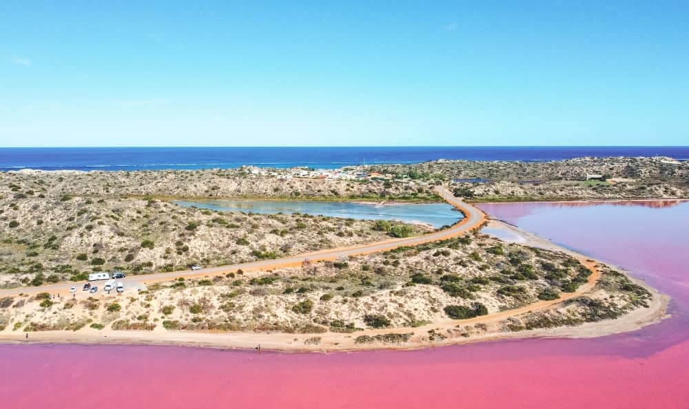 Discover the amazing and truly unique Pink Lake located at Hutt Lagoon near Port Gregory.